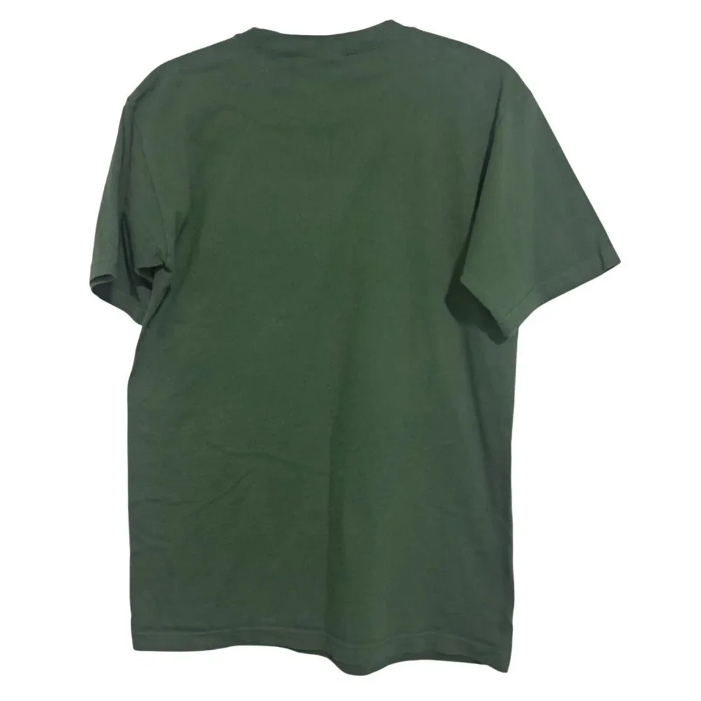 The North Face Green Logo T-Shirt Mens S 100% Cotton Crew Neck Short Sleeve‎